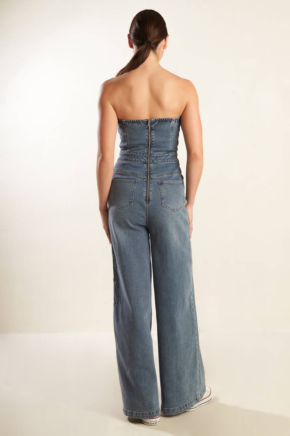 LOOK WHAT WE STARTED DENIM JUNPSUIT Flying Tomato